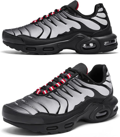 Men'S Running Shoes, Men'S Fashion Sneakers, Air Basketball Shoes for Men,Walking Shoes Women, Men'S Trail Running Shoes Athletics Fitness Sport Tennis Shoes Cross Trainers,Grey