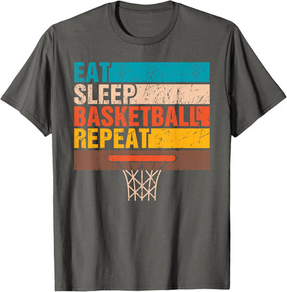 Eat. Sleep. Basketball. Repeat. Basketball Youths Bball T-Shirt
