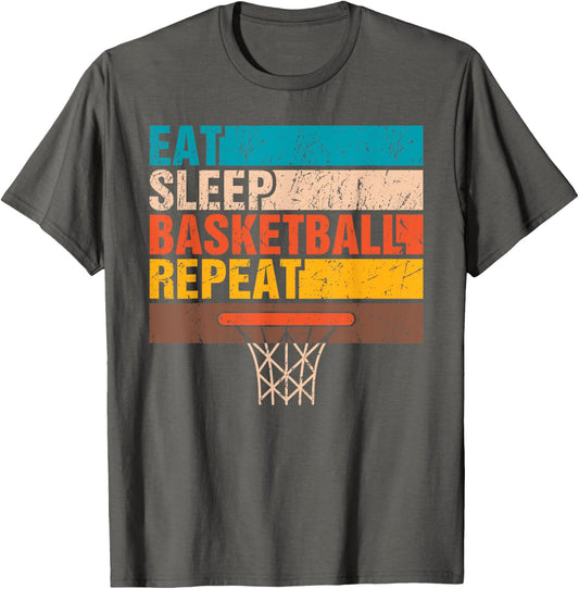 Eat. Sleep. Basketball. Repeat. Basketball Youths Bball T-Shirt